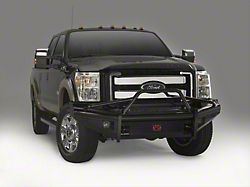 Fab Fours Black Steel Ranch Front Bumper with Pre-Runner Guard; Matte Black (11-16 F-350 Super Duty)