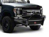 Fab Fours Black Steel Ranch Front Bumper with Pre-Runner Guard; Matte Black (17-22 F-350 Super Duty)