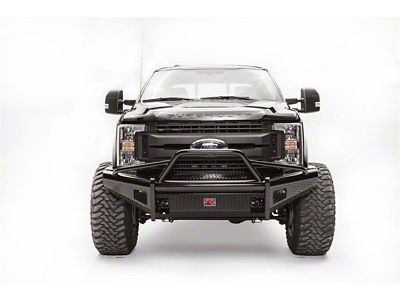 Fab Fours Black Steel Ranch Front Bumper with Pre-Runner Guard; Matte Black (17-22 F-350 Super Duty)