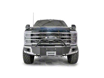 Fab Fours Large Frame Winch Mount; Matte Black (23-25 F-350 Super Duty)