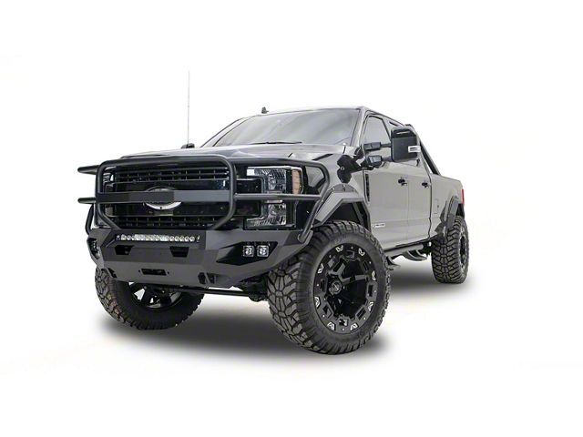 Fab Fours Matrix Front Bumper with Full Guard and D-Ring Mounts; Bare Steel (17-22 F-350 Super Duty)