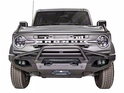 Fab Fours Matrix Front Bumper with Pre-Runner Guard; Matte Black (23-25 F-350 Super Duty)