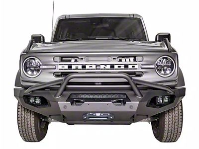 Fab Fours Matrix Front Bumper with Pre-Runner Guard; Matte Black (23-24 F-350 Super Duty)