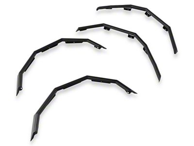 Fab Fours Open Fender Flares; Matte Black (17-19 F-350 Super Duty)