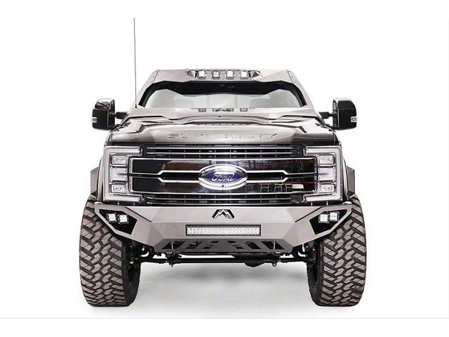 Fab Fours Open Fender Front Bumper with No Guard; Bare Steel (17-22 F-350 Super Duty)