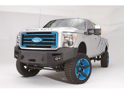 Fab Fours Premium Heavy Duty Winch Front Bumper with No Guard; Matte Black (11-16 F-350 Super Duty)