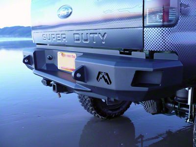 Fab Fours Premium Rear Bumper with D-Ring Mounts; Matte Black (11-16 F-350 Super Duty)