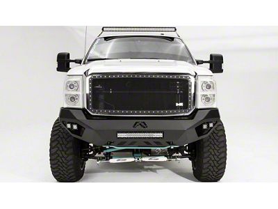 Fab Fours Vengeance Front Bumper with No Guard; Matte Black (11-16 F-350 Super Duty)