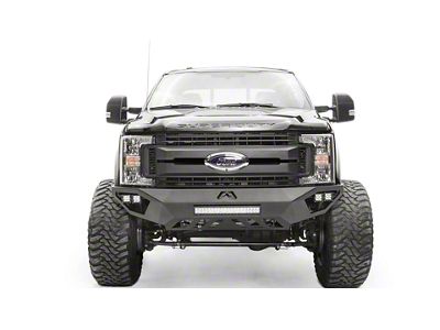 Fab Fours Vengeance Front Bumper with No Guard; Matte Black (17-22 F-350 Super Duty)
