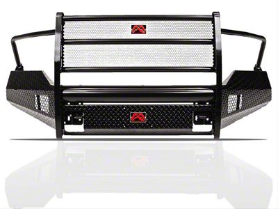 Fab Fours Black Steel Ranch Front Bumper with Full Guard; Matte Black (09-12 RAM 1500)