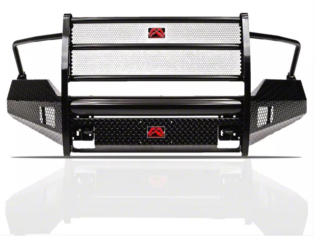 Fab Fours Black Steel Ranch Front Bumper with Full Guard; Matte Black (09-12 RAM 1500)