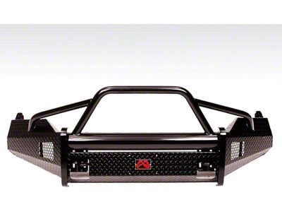 Fab Fours Black Steel Ranch Front Bumper with Pre-Runner Guard; Matte Black (09-12 RAM 1500)