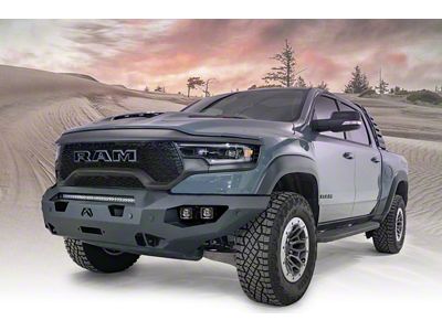 Fab Fours Matrix Winch Front Bumper with No Guard; Matte Black (21-24 RAM 1500 TRX)