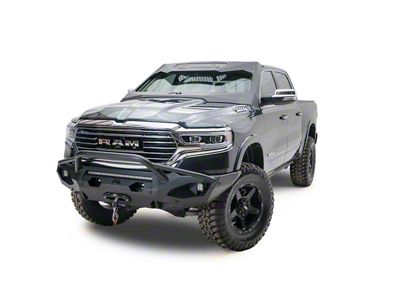 Fab Fours Matrix Winch Front Bumper with Pre-Runner Guard; Bare Steel (19-24 RAM 1500, Excluding Rebel & TRX)