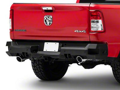 Fab Fours Premium Rear Bumper; Matte Black (19-24 RAM 1500, Excluding TRX)