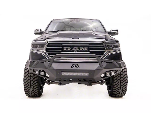 Fab Fours Vengeance Front Bumper with Pre-Runner Guard; Bare Steel (19-24 RAM 1500, Excluding Rebel & TRX)