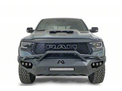Fab Fours Vengeance Front Bumper with Pre-Runner Guard; Bare Steel (21-24 RAM 1500 TRX)
