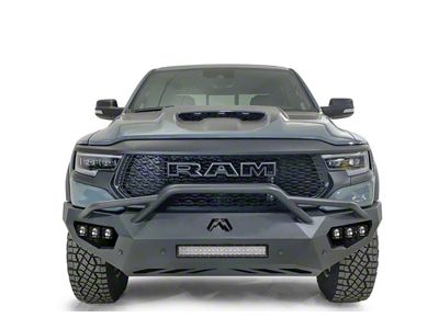 Fab Fours Vengeance Front Bumper with Pre-Runner Guard; Matte Black (21-24 RAM 1500 TRX)