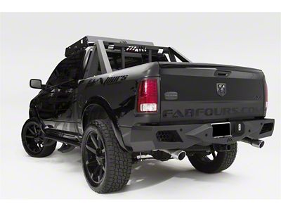 Fab Fours Vengeance Rear Bumper; Matte Black (09-18 RAM 1500 w/ Factory Dual Exhaust)