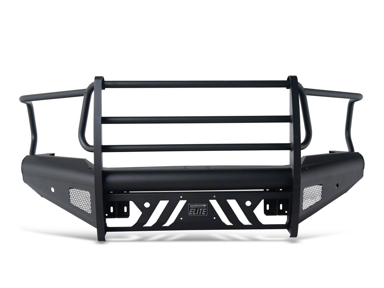 Fab Fours RAM 2500 Black Steel Elite Front Bumper with Full Guard