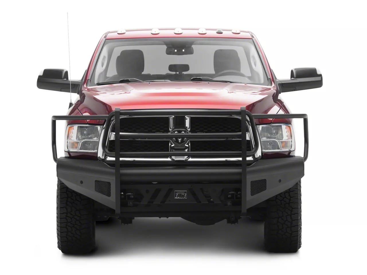 Fab Fours RAM 2500 Black Steel Elite Front Bumper with Full Guard