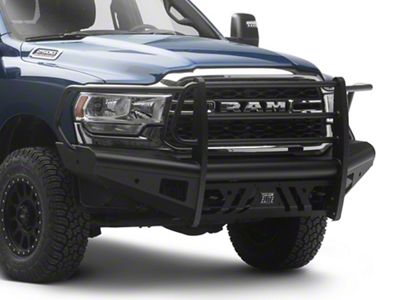 Fab Fours Black Steel Front Bumper with Full Guard; Matte Black (19-24 RAM 2500)