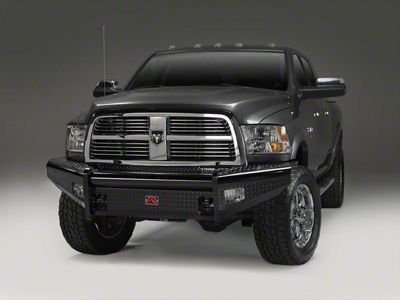 Fab Fours Black Steel Ranch Front Bumper with No Guard; Matte Black (03-05 RAM 2500)