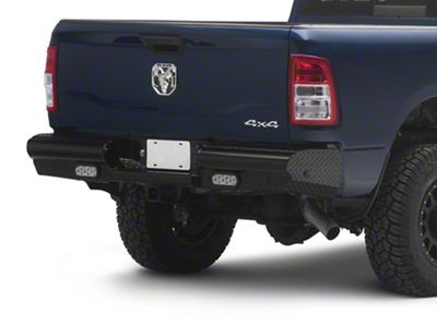 Fab Fours Black Steel Rear Bumper; Matte Black (19-24 RAM 2500)