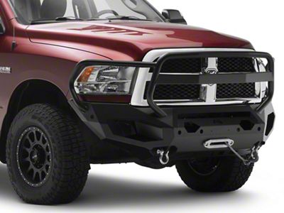 Fab Fours Matrix Front Bumper with Full Guard; Matte Black (10-18 RAM 2500)