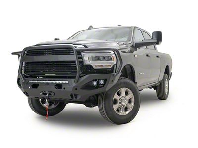 Fab Fours Matrix Front Bumper with Full Guard; Matte Black (19-24 RAM 2500)