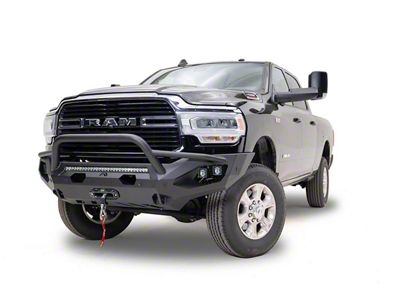 Fab Fours Matrix Front Bumper with Pre-Runner Guard; Matte Black (19-24 RAM 2500)