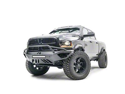 Fab Fours Open Fender Front Bumper with Pre-Runner Guard; Bare Steel (16-18 RAM 2500)