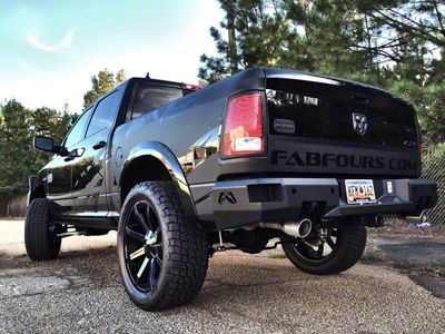Fab Fours Premium Rear Bumper; Pre-Drilled for Backup Sensors; Bare Steel (10-18 RAM 2500)