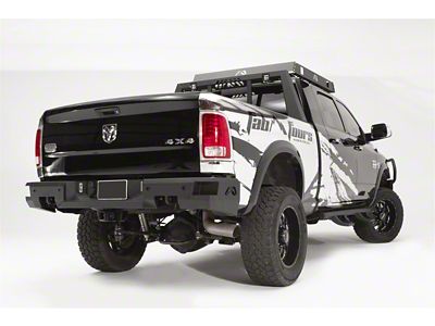 Fab Fours Premium Rear Bumper; Pre-Drilled for Backup Sensors; Matte Black (10-18 RAM 2500)