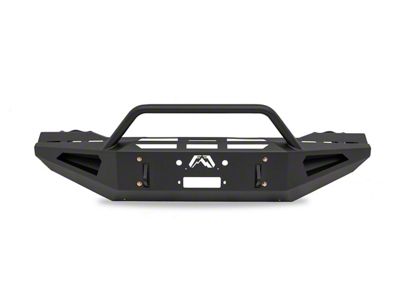 Fab Fours Red Steel Front Bumper with Pre-Runner Guard; Matte Black (03-05 RAM 2500)