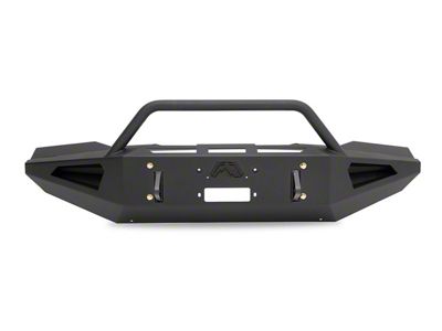 Fab Fours Red Steel Front Bumper with Pre-Runner Guard; Matte Black (06-09 RAM 2500)