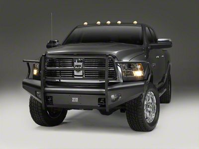 Fab Fours Black Steel Elite Front Bumper with Full Guard; Matte Black (06-09 RAM 3500)