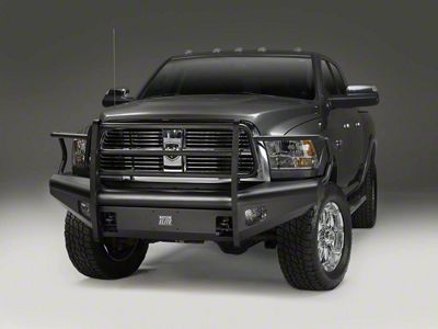 Fab Fours Black Steel Elite Front Bumper with Full Guard; Matte Black (10-18 RAM 3500)