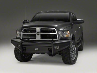 Fab Fours Black Steel Elite Front Bumper with No Guard; Matte Black (06-09 RAM 3500)