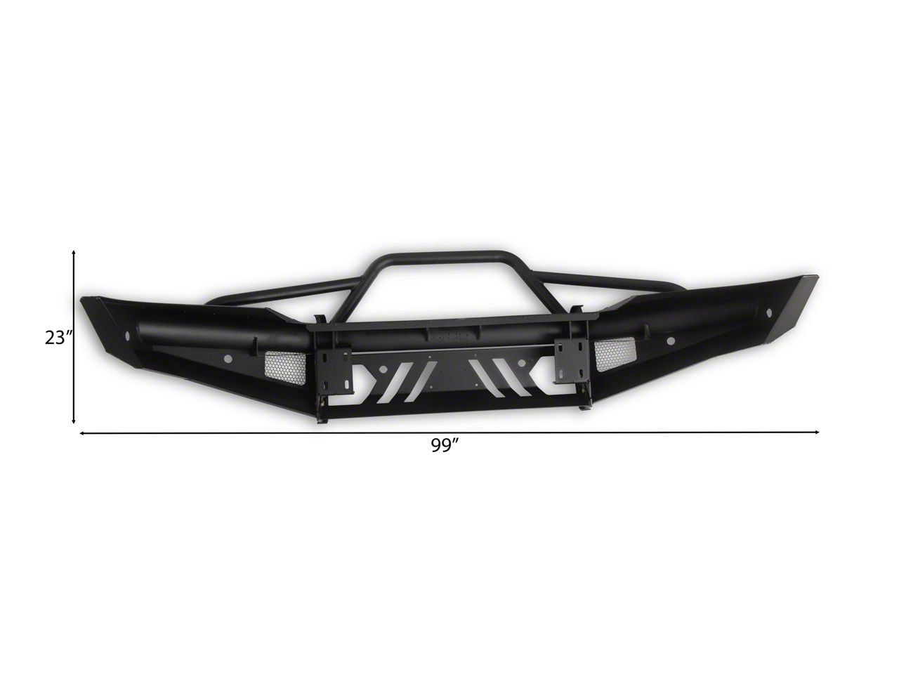 Fab Fours RAM 3500 Black Steel Elite Front Bumper with Pre-Runner