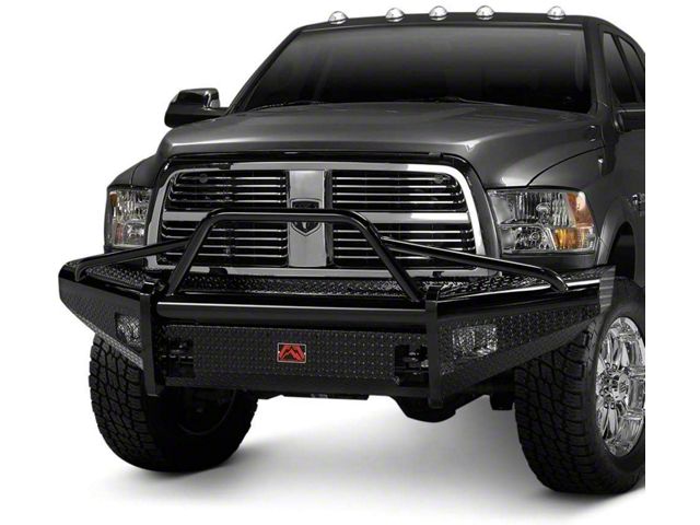 Fab Fours Black Steel Ranch Front Bumper with Pre-Runner Guard; Matte Black (03-05 RAM 3500)