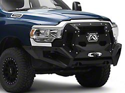 Fab Fours Front Full Width Grumper; Matte Black (19-25 RAM 3500)