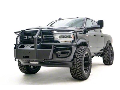 Fab Fours Full Guard Winch Mount; Matte Black (19-24 RAM 3500)