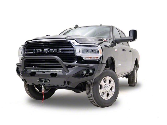 Fab Fours Matrix Front Bumper with Pre-Runner Guard; Bare Steel (19-24 RAM 3500)