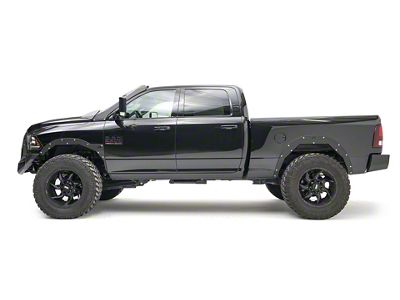 Fab Fours Open Fender Flares; Matte Black (16-18 RAM 3500)