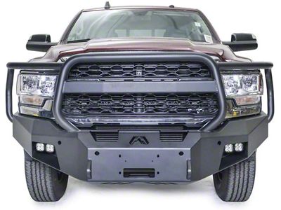 Fab Fours Premium Winch Front Bumper with Full Guard; Bare Steel (19-24 RAM 3500)