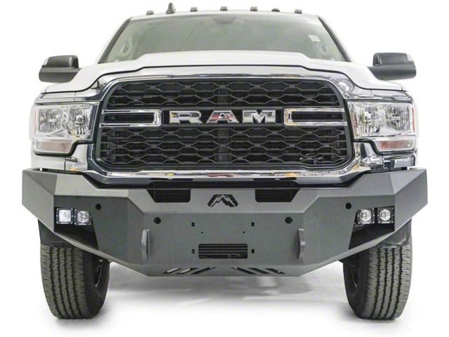 Fab Fours Premium Winch Front Bumper with No Guard; Matte Black (19-24 RAM 3500)