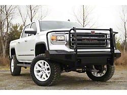 Fab Fours Black Steel Front Bumper with Full Guard; Matte Black (14-15 Sierra 1500)