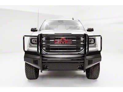 Fab Fours Black Steel Front Bumper with Full Guard; Matte Black (16-18 Sierra 1500)