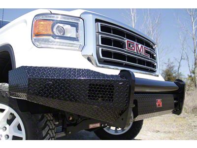 Fab Fours Black Steel Front Bumper with No Guard; Matte Black (14-15 Sierra 1500)